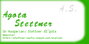agota stettner business card